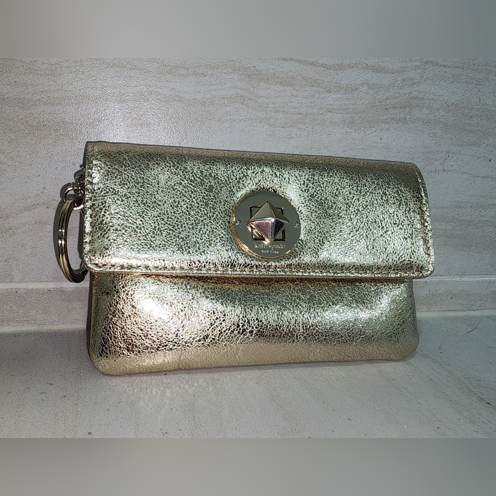 Kate Spade New York Retail Gold Coin Purse Bag Charm Turnlock Keychain